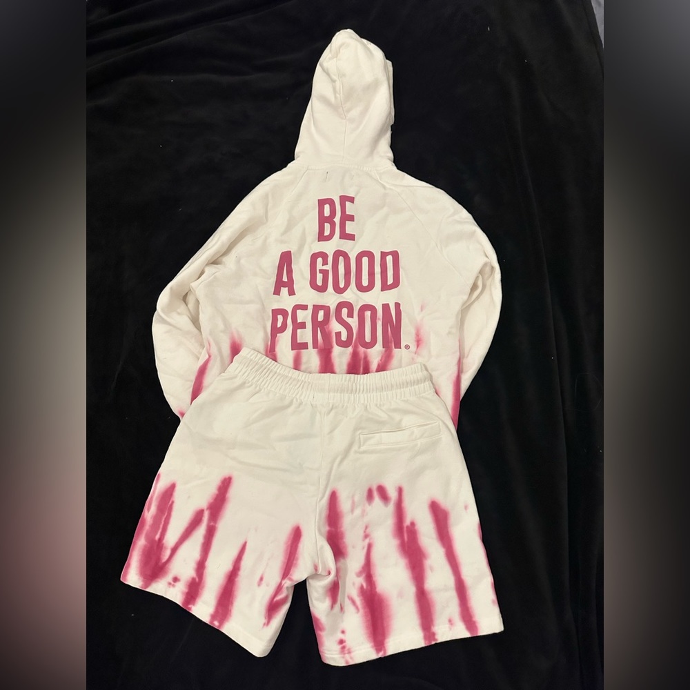 Be A Good Person Pink Tie-Dye Set